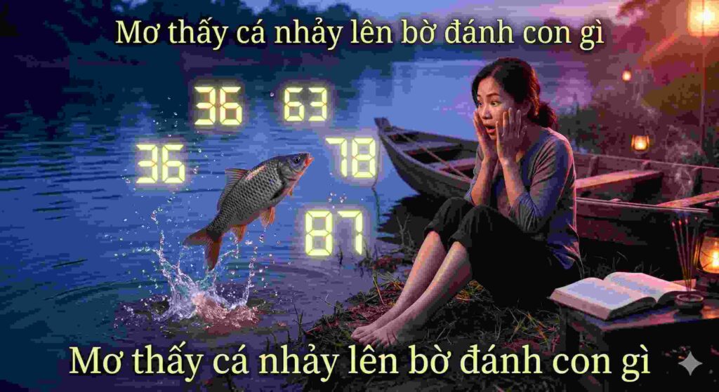 Mơ thấy cá nhảy lên bờ đánh con gì