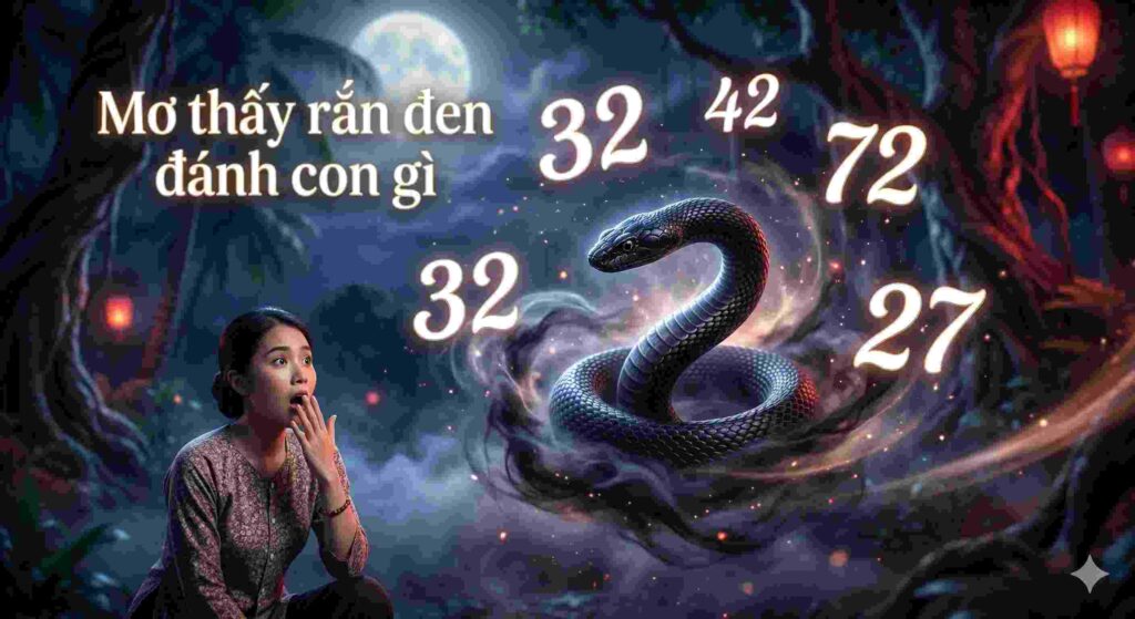 Mơ thấy rắn đen đánh con gì