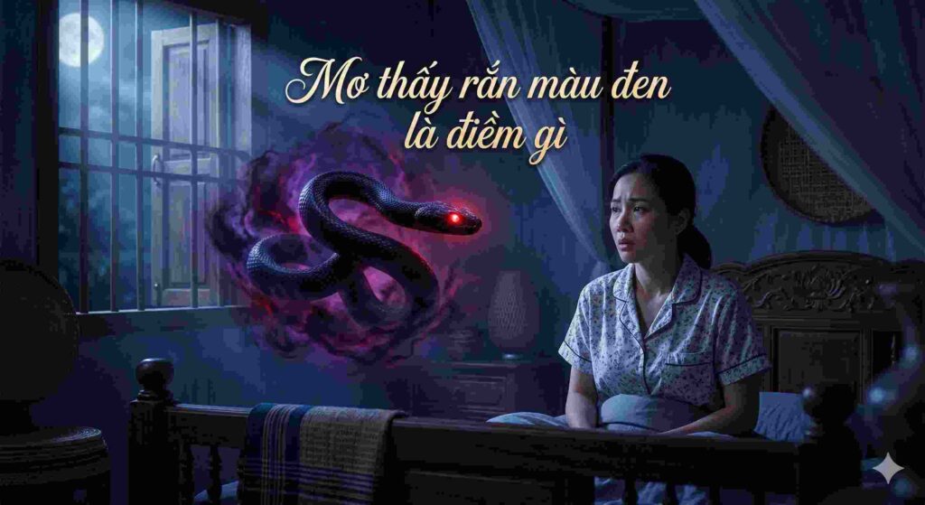 Mơ thấy rắn màu đen là điềm gì